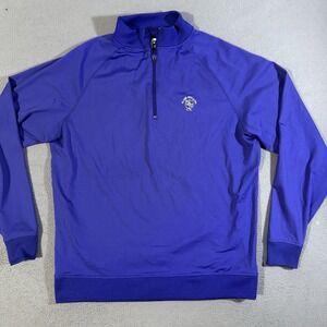 FootJoy Plum Hollow CC Golf Purple Quarter Zip Pullover Jacket Men's Size Large
